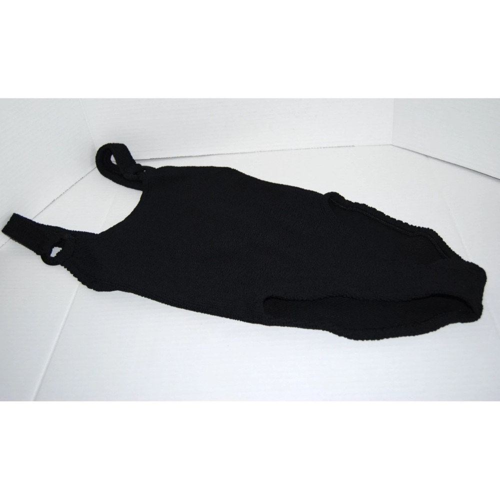 NWOT HUNZA G DOMINO RING HARDWARE ONE-PIECE SWIMSUIT BLACK WOMEN'S ONE SIZE - Picture 5 of 14